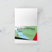 Retro  niet-fotokerstfeestkaart feestdagen kaart (Binnen)