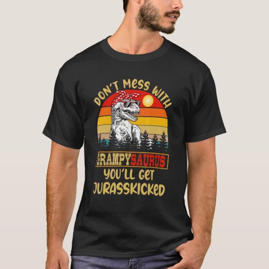 Retro niet knoeien met Grampysaurus krijg je Jura T-shirt (Voorkant)