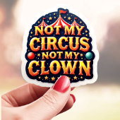 Retro Niet Mijn Clown Sticker