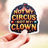 Retro Niet Mijn Clown Sticker