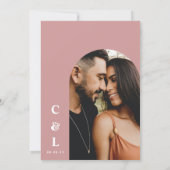 Retro Niets Bijzonders gewoon love save the date Kaart (Achterkant)