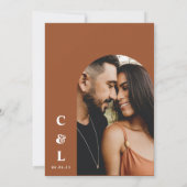 Retro Niets Bijzonders gewoon love save the date Kaart (Achterkant)