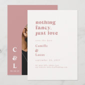 Retro Niets Fancy, alleen maar liefde sparen de da Kaart (Voorkant / Achterkant)