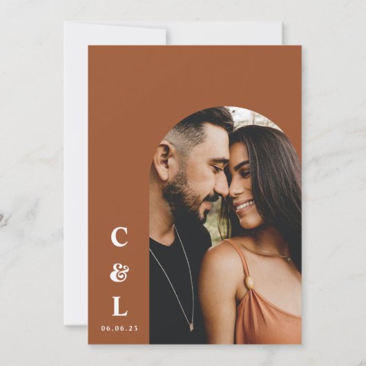 Retro Niets Fancy gewoon liefde bewaar de datum Kaart (Achterkant)