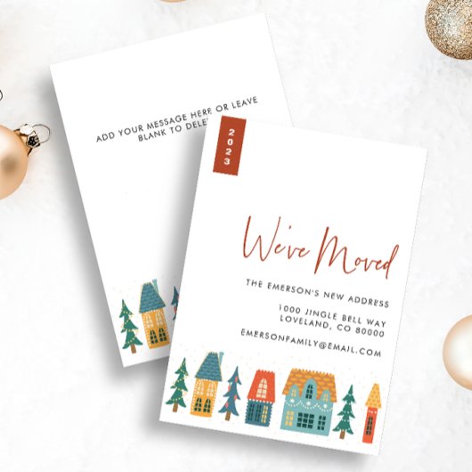 Retro Nieuw Huis Kerstkaart