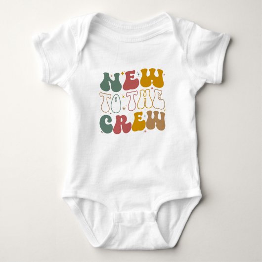 Retro Nieuw in het Crew Baby shower Gift Romper (Voorkant)