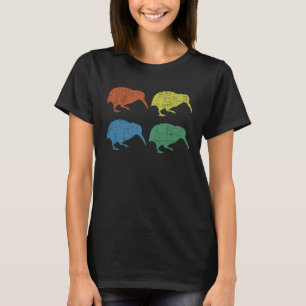 Retro Nieuw Zeeland NZ Leuke Kiwi Vogelsouvenir T-shirt