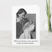 Retro - Nieuwe moeder - Geef luxe op, Kaart (Voorkant)
