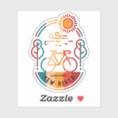 Retro Nieuwe River Bike Trail Sticker (Vel)