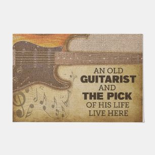 Retro Nieuwe Studio Mat, Gitarist Aangepast welkom Deurmat