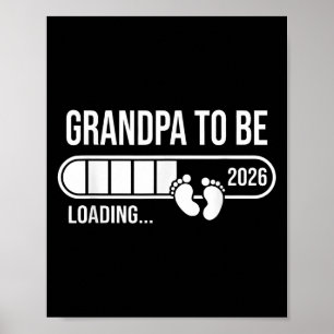 Retro Nieuwe Vader Est 2026 Vaderdag Opa wordt 20 Poster