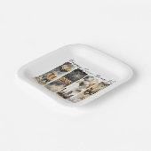 Retro Nieuwjaar 2025 Papieren Bordje (Gebogen)