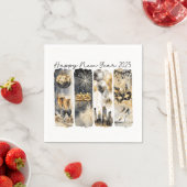 Retro Nieuwjaar 2025 Servet (Insitu)