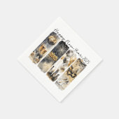 Retro Nieuwjaar 2025 Servet (Hoek)