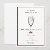 Retro nieuwjaarsfeest kaart (Voorkant / Achterkant)