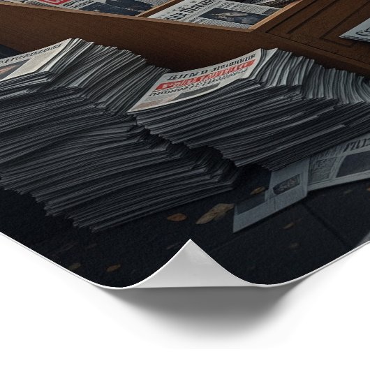 Retro Nieuwsstand Graphic Poster (Hoek)