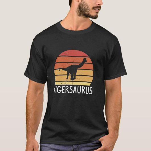 Retro  Nigersaurus Dinosaur Liefhebber Dinosauruss T-shirt (Voorkant)