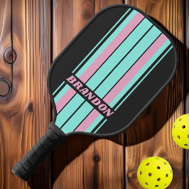 Retro Night Prism Board Strepen met Naam Pickleball Paddle