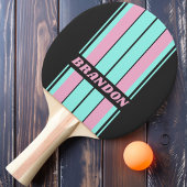 Retro Night Prism Board Stripes met naam Tafeltennisbatje