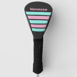 Retro Night Prism Over Stripe met Naam Golfheadcover