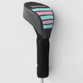 Retro Night Prism Over Stripe met Naam Golfheadcover (Schuin)