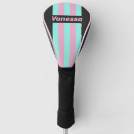 Retro Night Prism Pin Strepen met Naam Golfheadcover