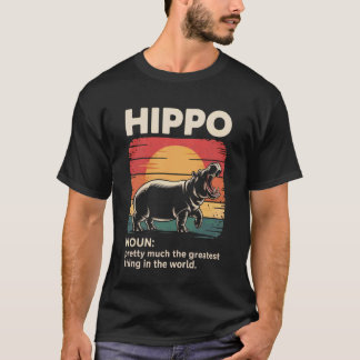 Retro Nijlpaard Vintage Nijlpaard Cute Hippo T-shirt