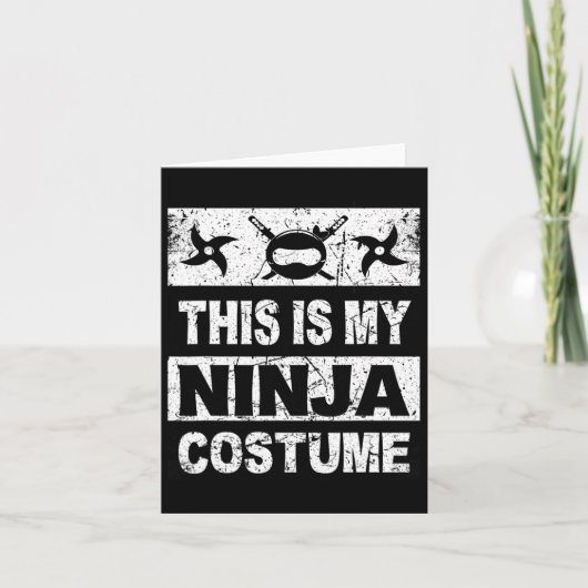 Retro Ninja Kostuum Halloween Voor Jongen Kinder M Kaart (Voorkant)