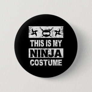 Retro Ninja Kostuum Halloween Voor Jongen Kinder M Ronde Button 5,7 Cm