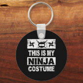 Retro Ninja Kostuum Halloween Voor Jongen Kinder M Sleutelhanger (Voorkant)