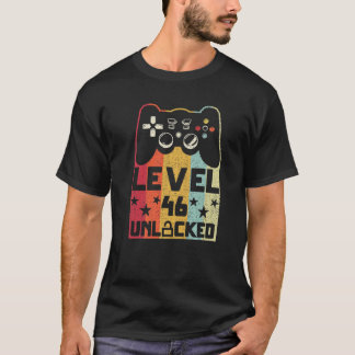 Retro  niveau 46 ontgrendeld videospel 46Th Bi T-shirt