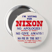 Retro Nixon Anti-JFK Button (Voorkant /achterkant)