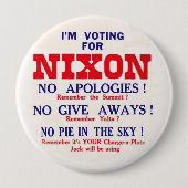 Retro Nixon Anti-JFK Button (Voorkant)
