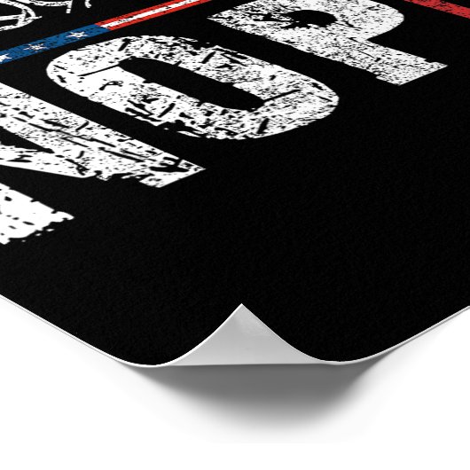 Retro No Kings Nope protestbord 4 juli Shirt Poster (Hoek)