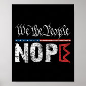 Retro No Kings Nope protestbord 4 juli Shirt Poster (Voorkant)