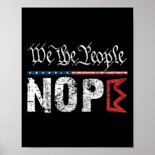 Retro No Kings Nope protestbord 4 juli Shirt Poster