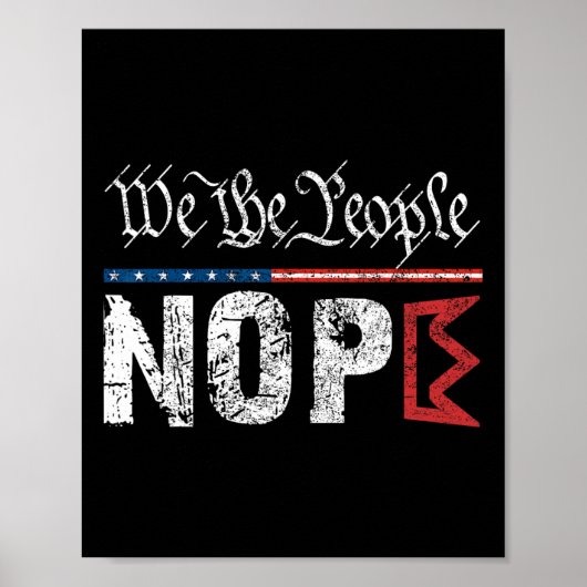 Retro No Kings Nope protestbord 4 juli Shirt Poster (Voorkant)