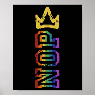 Retro No Kings Nope protestbord Shirt voor mannen  Poster