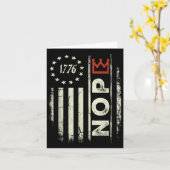 Retro No Kings protestbord Verticale Amerikaanse v Kaart (Gele Bloem)