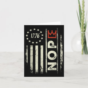 Retro No Kings protestbord Verticale Amerikaanse v Kaart