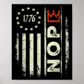Retro No Kings protestbord Verticale Amerikaanse v Poster (Voorkant)