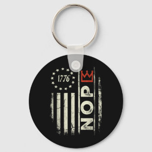 Retro No Kings Protestbord Verticale Amerikaanse V Sleutelhanger