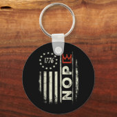 Retro No Kings Protestbord Verticale Amerikaanse V Sleutelhanger (Voorkant)