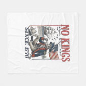 Retro No Kings Since 1776 Rejecting Kings Classic Fleece Deken (Voorkant (Horizontaal))