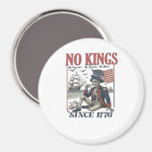Retro No Kings Since 1776 Rejecting Kings Classic Magneet (Voorkant / Achterkant)