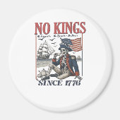 Retro No Kings Since 1776 Rejecting Kings Classic  Magneet (Voorkant)