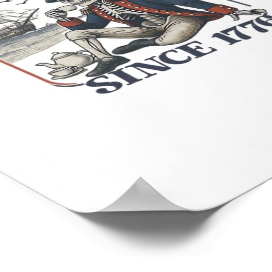 Retro No Kings Since 1776 Rejecting Kings Classic Poster (Hoek)