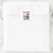 Retro No Kings Since 1776 Rejecting Kings Classic  Ronde Sticker (Tas)