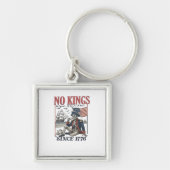 Retro No Kings Since 1776 Rejecting Kings Classic Sleutelhanger (Voorkant)