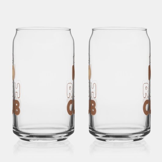 Retro "No Rush Club" for Relaxing Blikvorm Glas (Links)